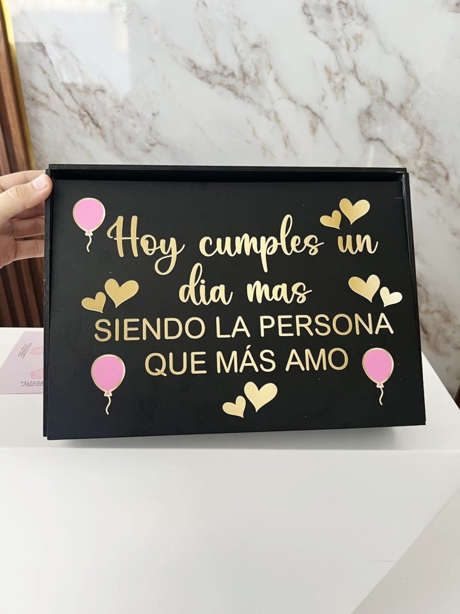 Regalo aniversario caja con mensaje - Felt Craft RD