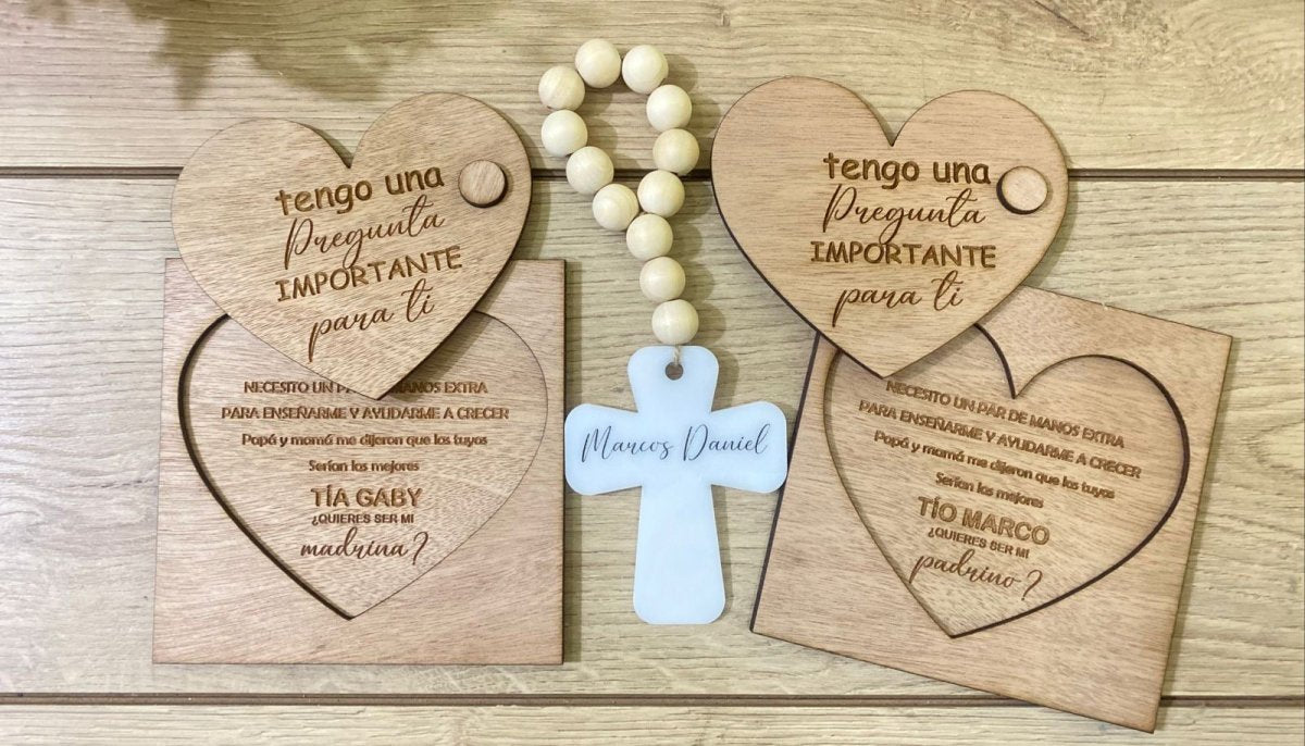 Regalo de invitación para padrino o madrina creativo personalizado - Felt Craft RD