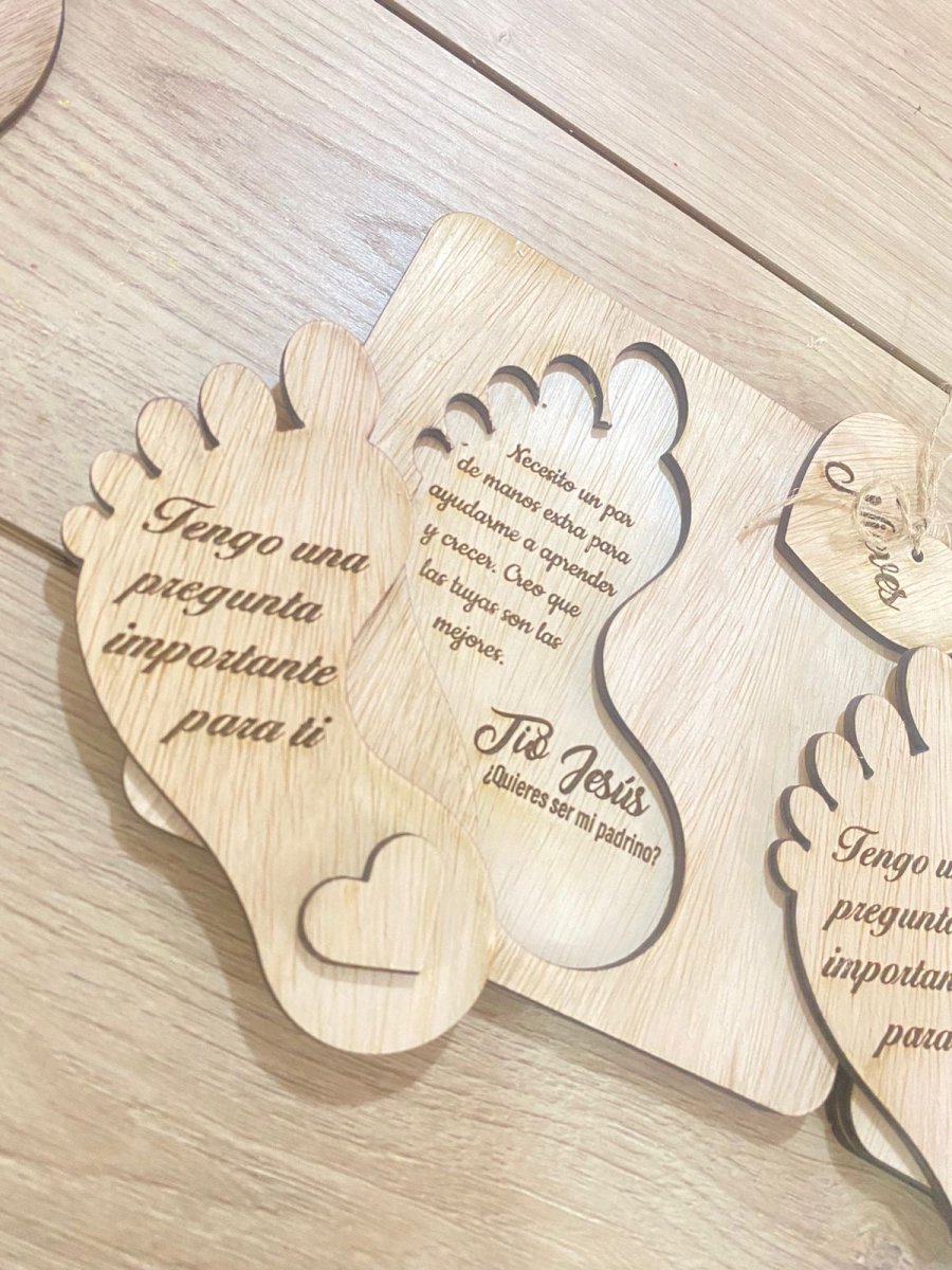 Regalo de invitación para padrino y madrina original personalizado - Felt Craft RD