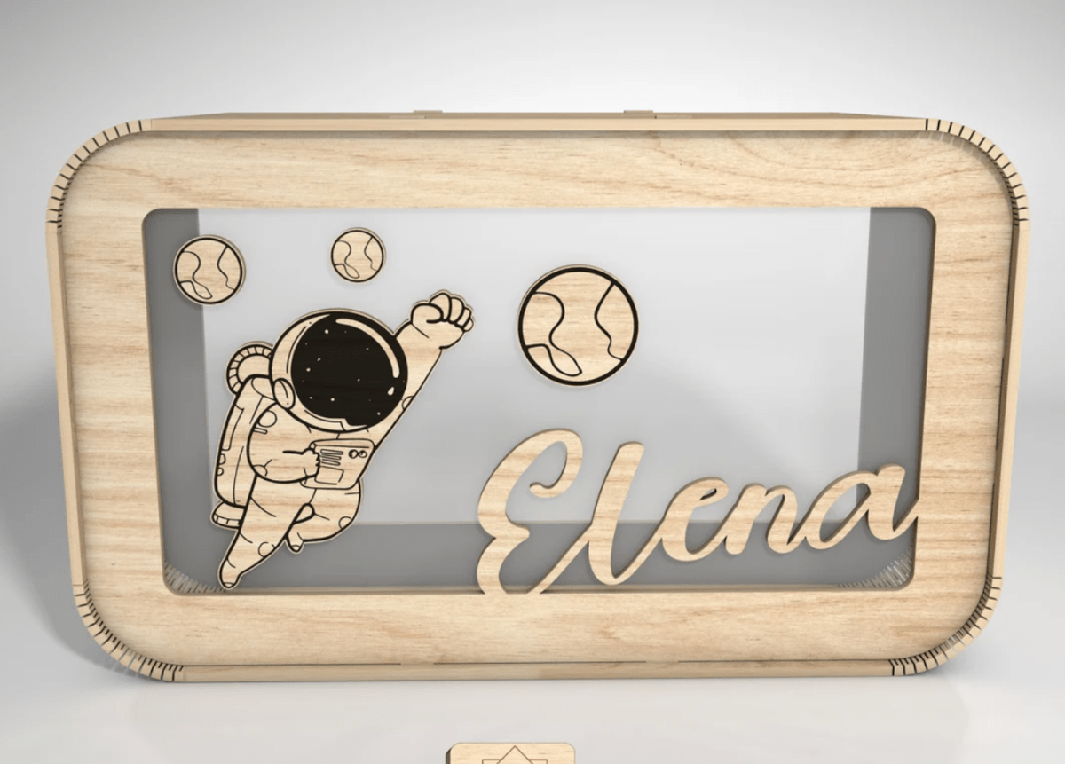 Regalo personalizado alcancia personalizada en madera santo domingo republica dominicana - Felt Craft RD