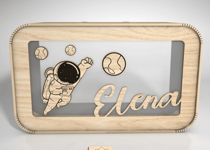 Regalo personalizado alcancia personalizada en madera santo domingo republica dominicana - Felt Craft RD