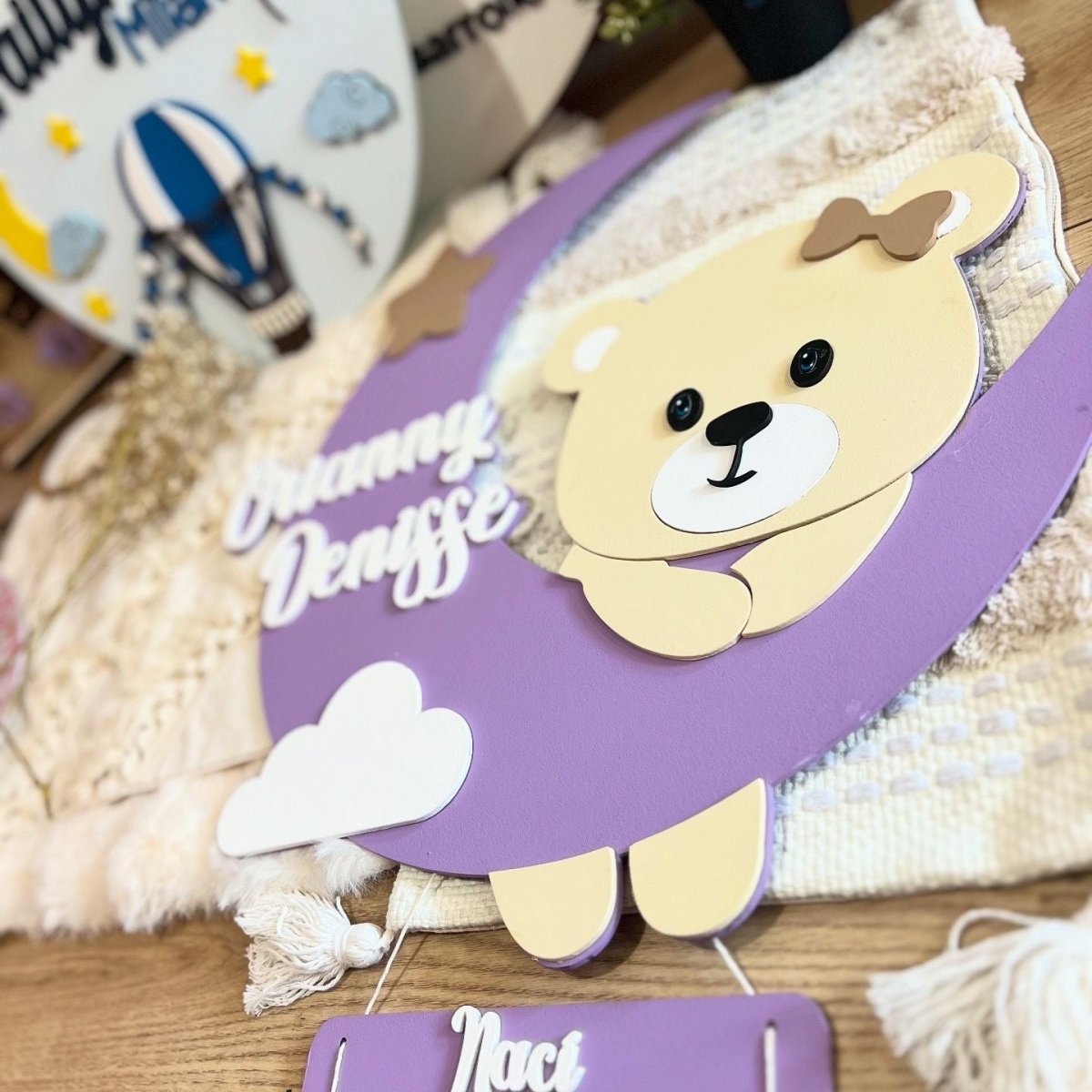 Regalo personalizado bebe recien nacido oso - Felt Craft RD