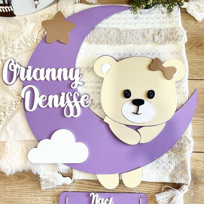 Regalo personalizado bebe recien nacido oso - Felt Craft RD