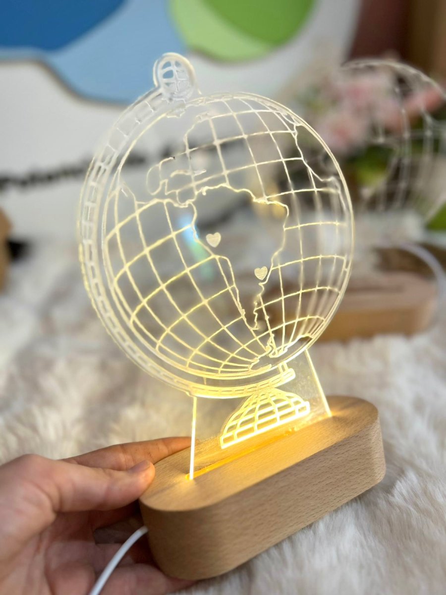 Regalo personalizado lampara led globo tierra - Felt Craft RD