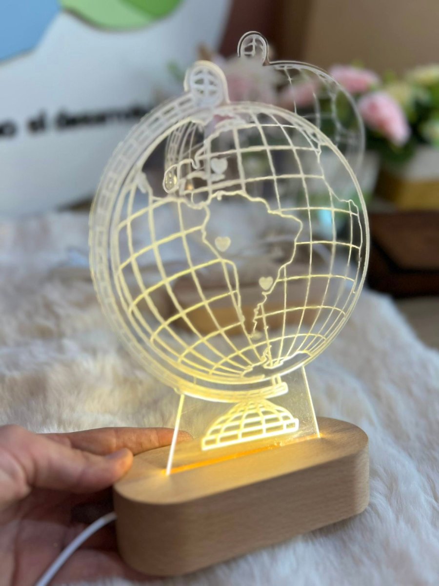 Regalo personalizado lampara led globo tierra - Felt Craft RD