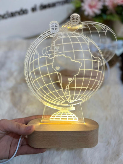 Regalo personalizado lampara led globo tierra - Felt Craft RD