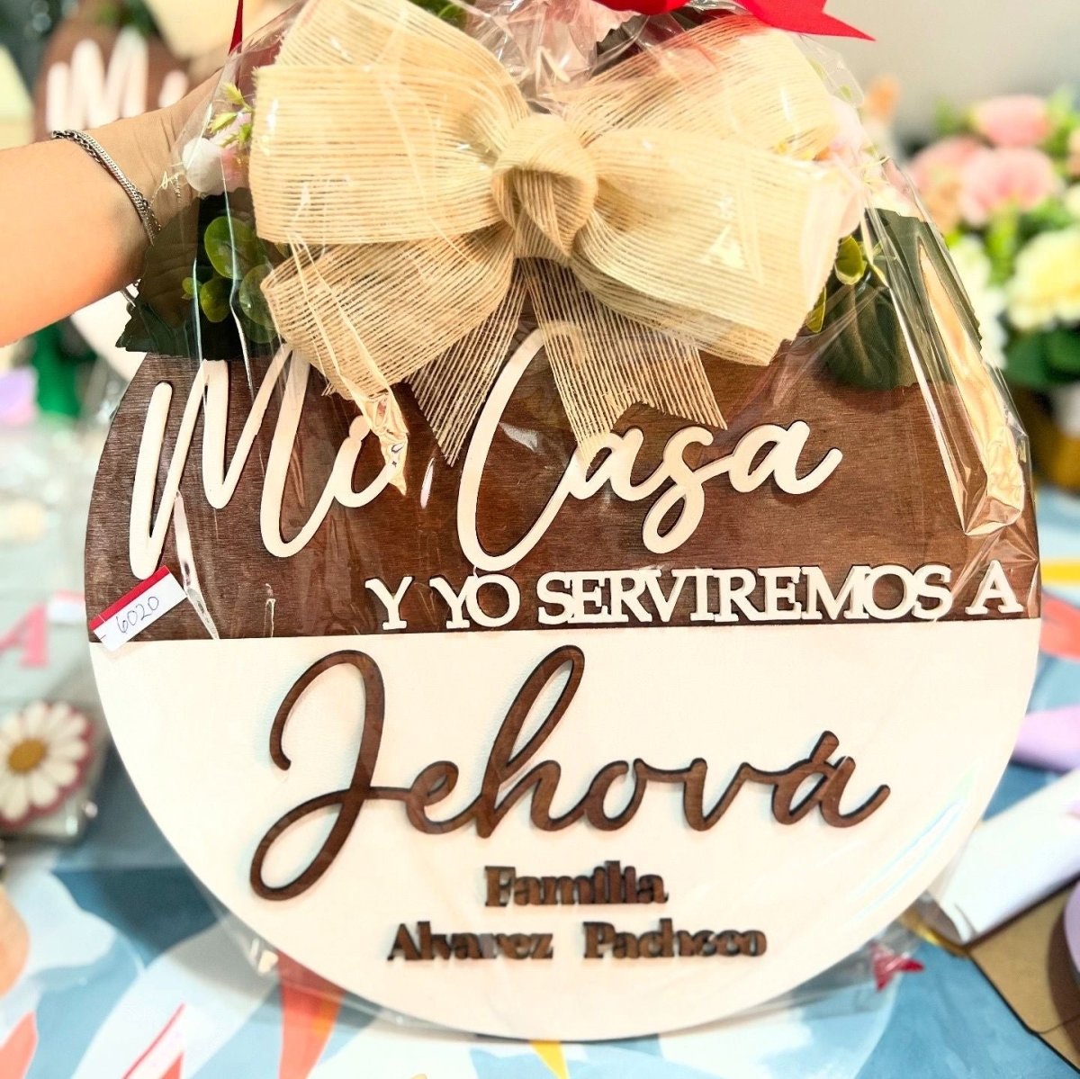 Regalo personalizado madera colgante puerta casa - Felt Craft RD