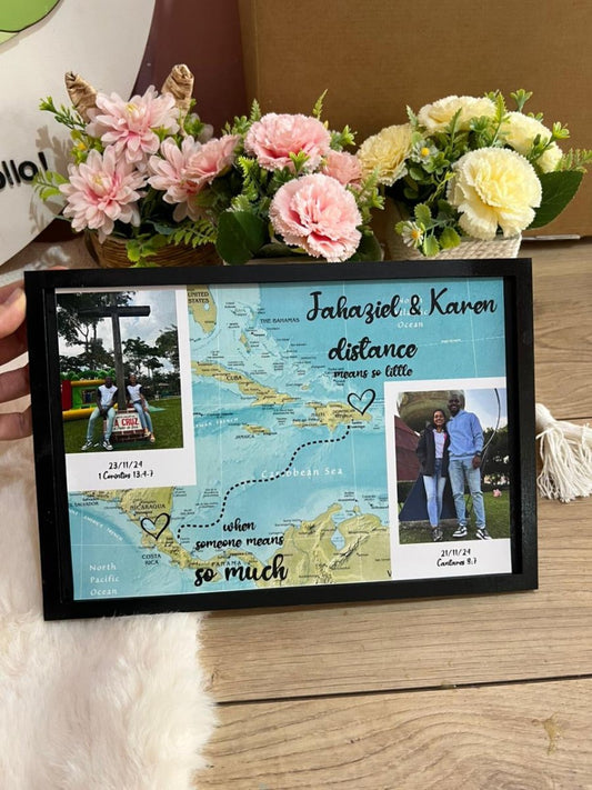 Regalo personalizado mapa de donde somos - Felt Craft RD