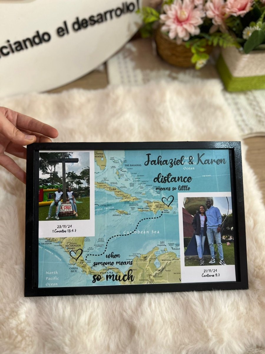 Regalo personalizado mapa de donde somos - Felt Craft RD