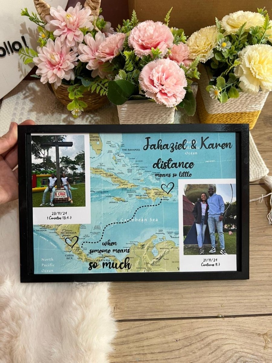 Regalo personalizado mapa de donde somos - Felt Craft RD