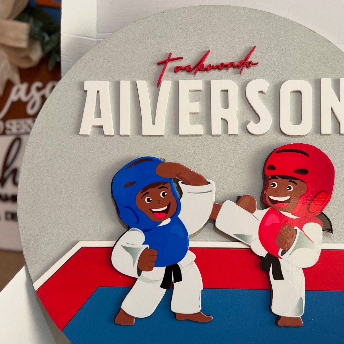 Regalo personalizado taekwondo colgante de pared - Felt Craft RD