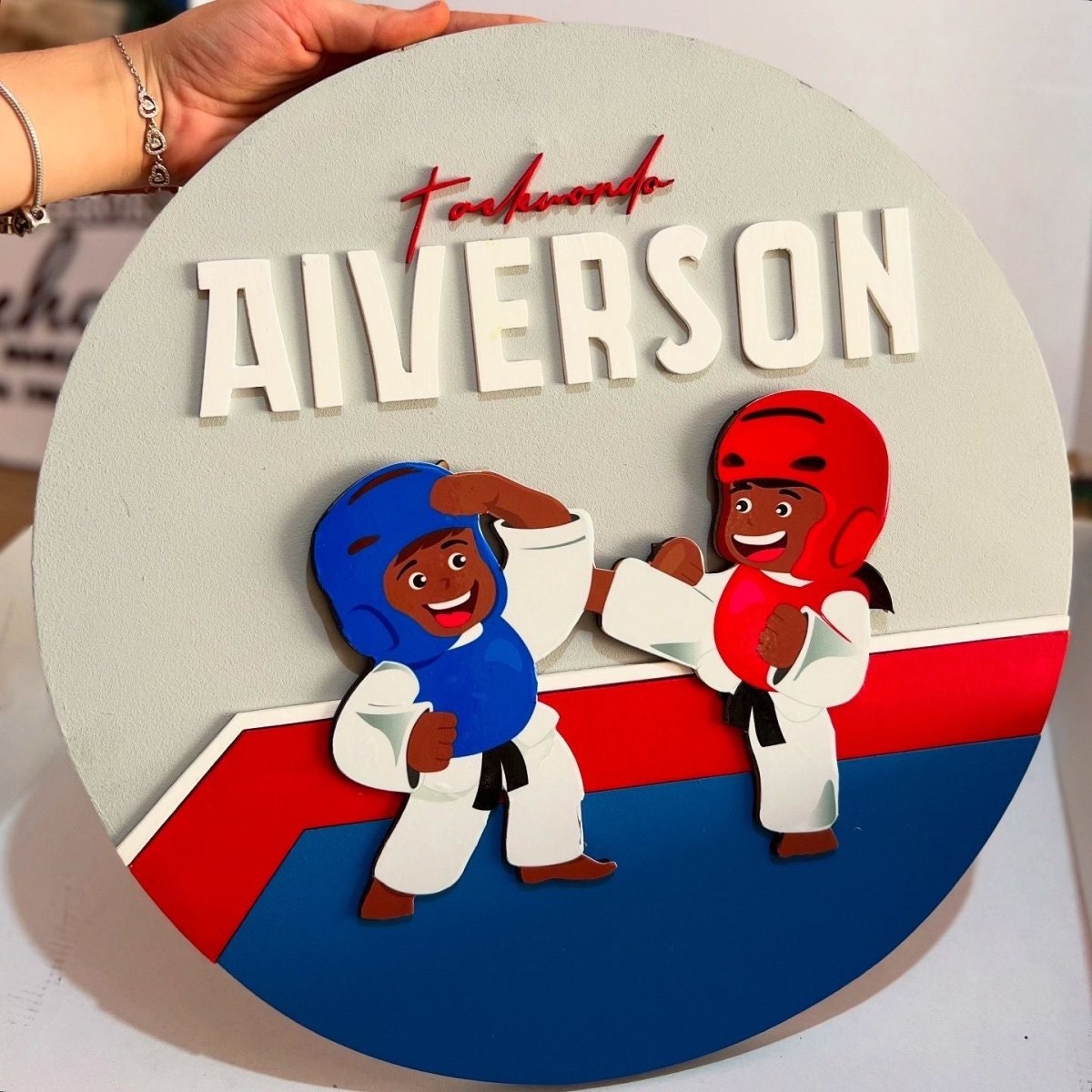 Regalo personalizado taekwondo colgante de pared - Felt Craft RD