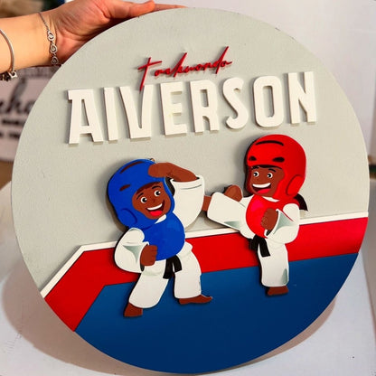 Regalo personalizado taekwondo colgante de pared - Felt Craft RD