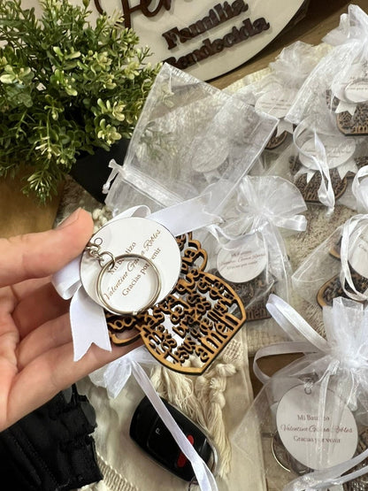 Souvenir religioso personalizado para bautizo