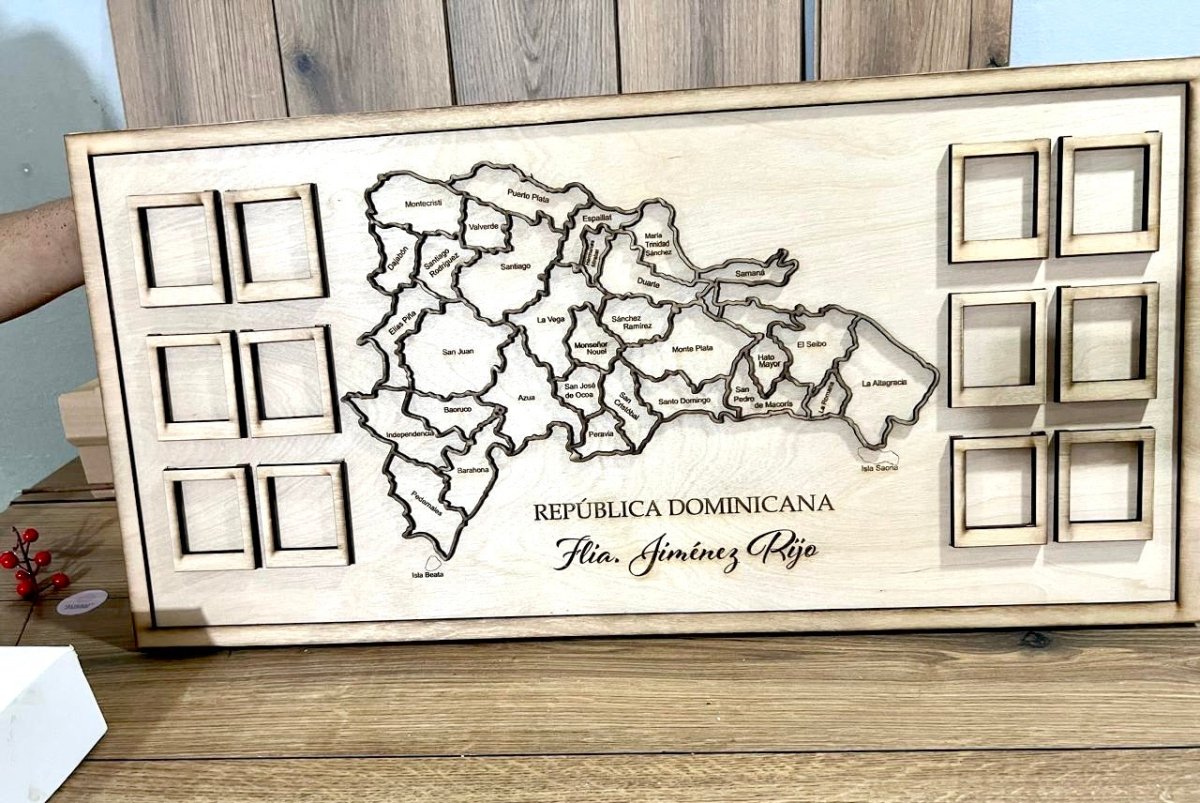 Republica dominicana mapa recuerdos fotos - Felt Craft RD