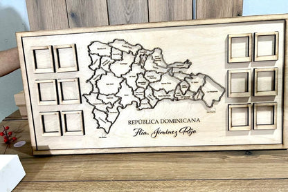 Republica dominicana mapa recuerdos fotos - Felt Craft RD