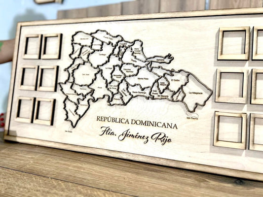 Republica dominicana mapa recuerdos fotos - Felt Craft RD