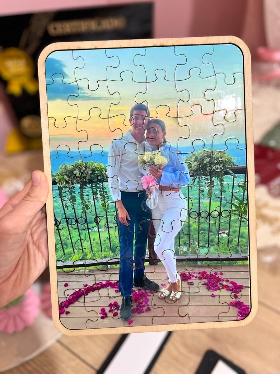 Rompecabezas de madera personalizado con diseño a color, ideal para regalos