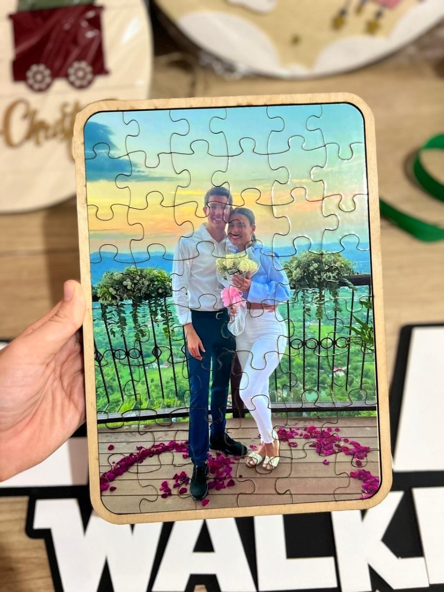 Rompecabezas personalizado para ocasiones especiales, hecho en madera
