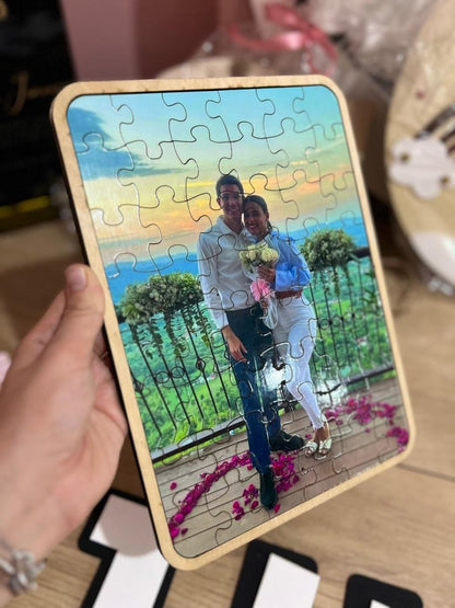 Rompecabezas personalizado para ocasiones especiales, hecho en madera