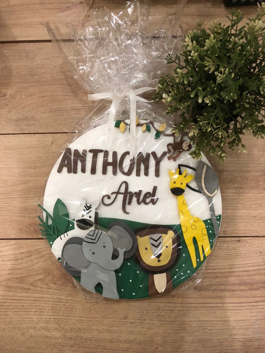 Decoración infantil con animales de safari en fieltro – Feltcraft RD