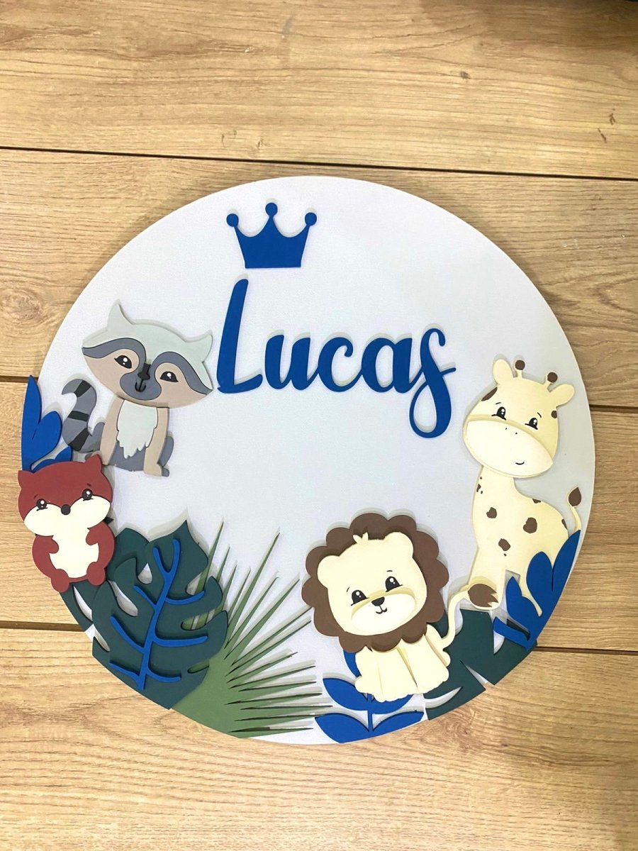 Safari Nursery Decor Baby Animals - Felt Craft RD