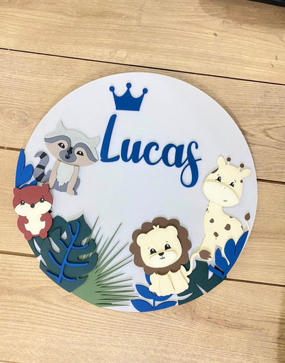 Safari Nursery Decor Baby Animals - Felt Craft RD