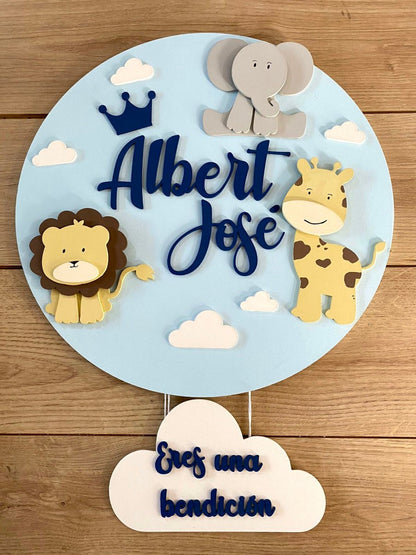 Safari nursery decor Baby boy mobile hanger - Felt Craft RD