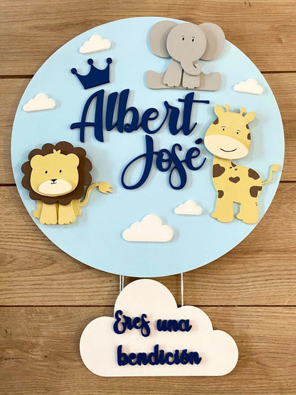 Safari nursery decor Baby boy mobile hanger - Felt Craft RD