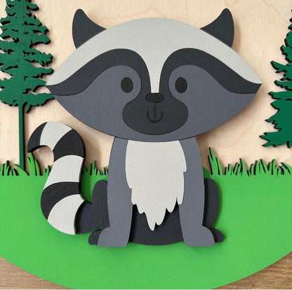 Safari nursery decor Fox above crib boy hanger hospital door - Felt Craft RD