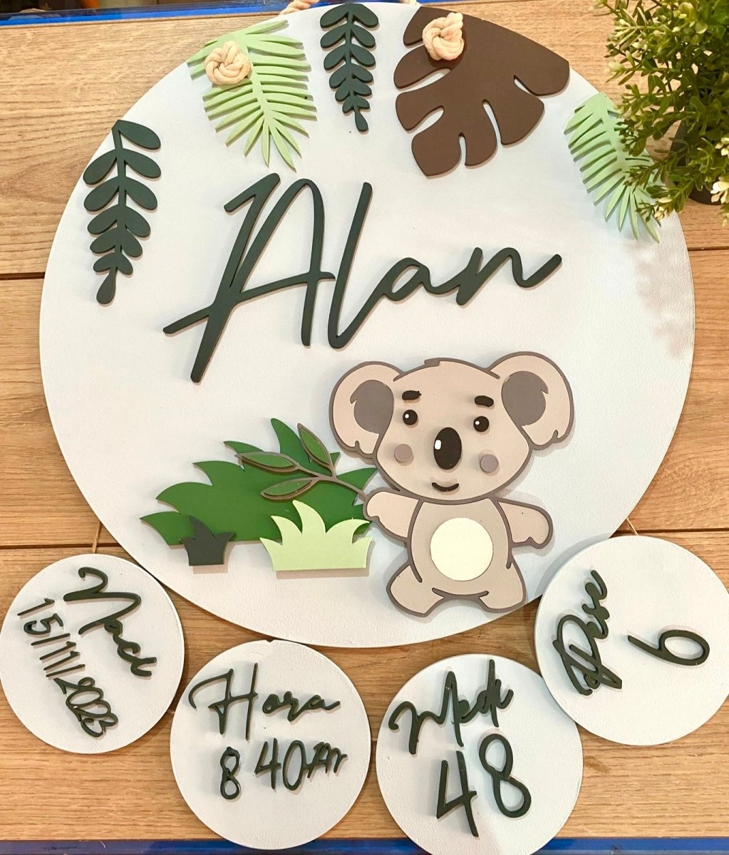 Safari nursery decor Koala Baby Boy Nursery Kids Room Decor - Felt Craft RD