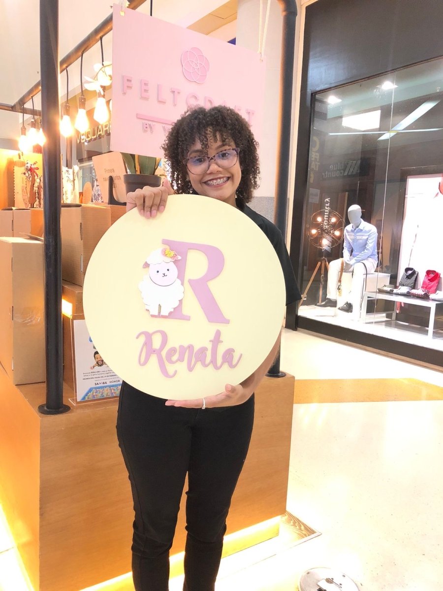 Safari nursery decor Lovely Sheep Pink Nursery Baby Girl Kids Room Decor - Felt Craft RD