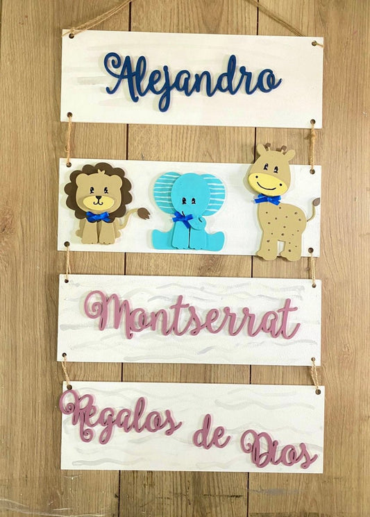 Safari nursery decor Safari Baby Boy Girl Wall Hanging - Felt Craft RD