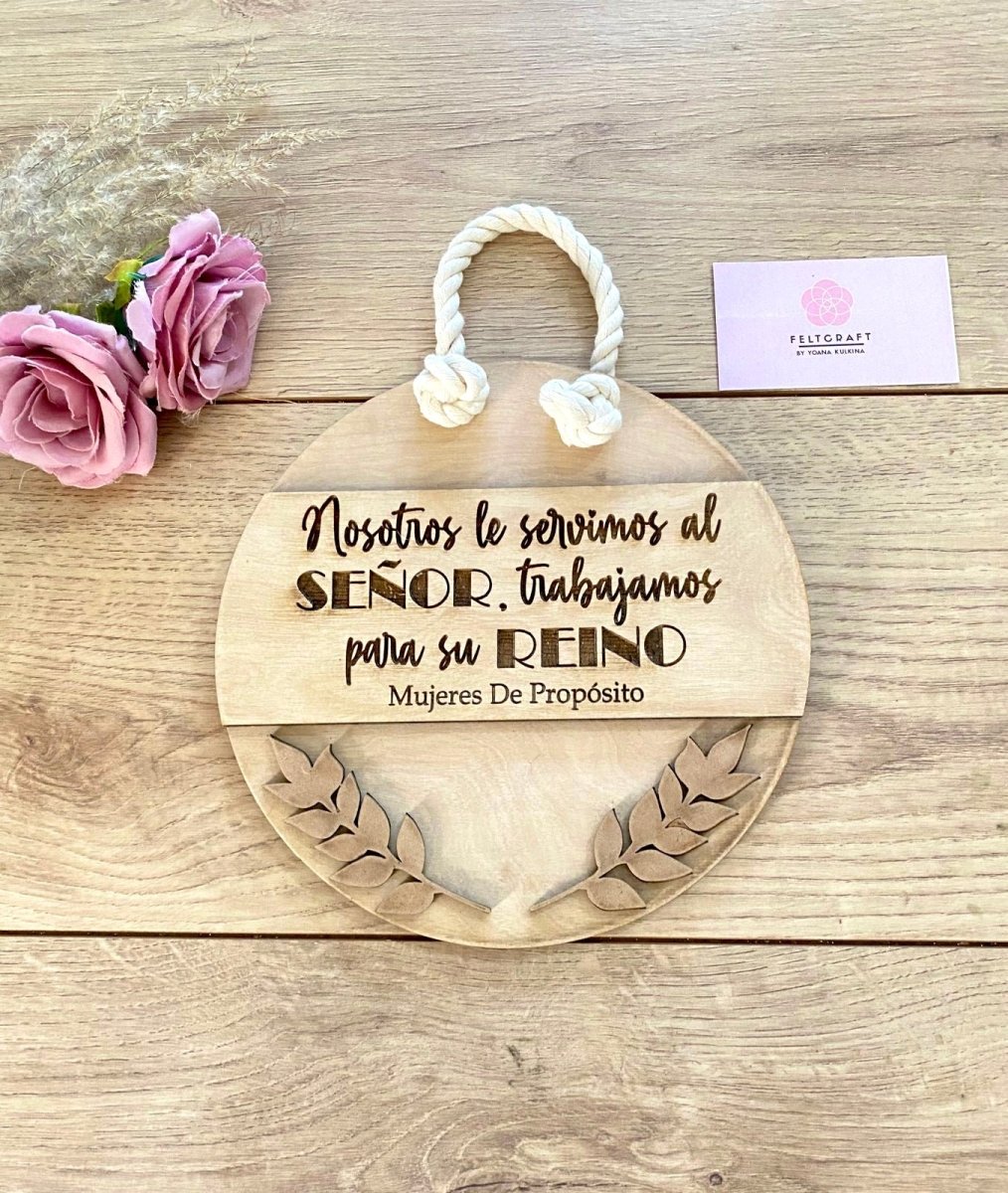 colgante personalizado en madera