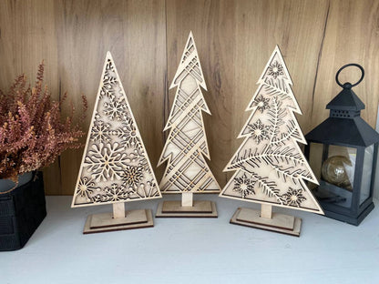 Set de 3 arbolitos navideños decorativos para el hogar - Felt Craft RD