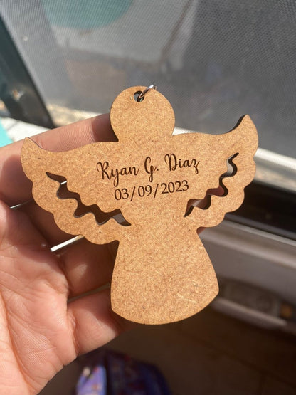 Set de Llaveros con forma de ángel para bautizo personalizados - Felt Craft RD