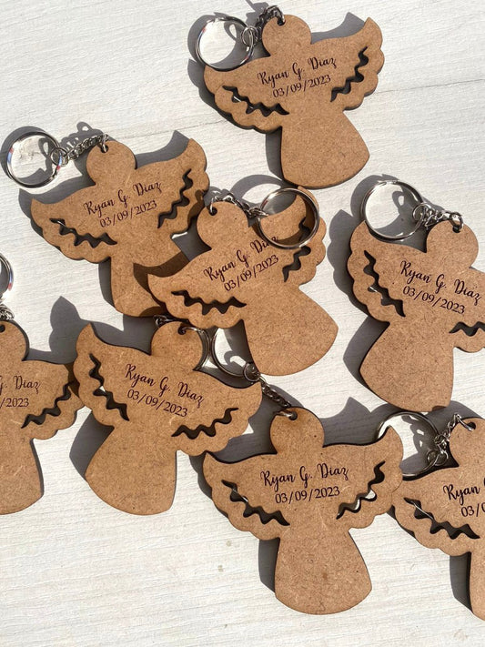 Set de Llaveros con forma de ángel para bautizo personalizados - Felt Craft RD