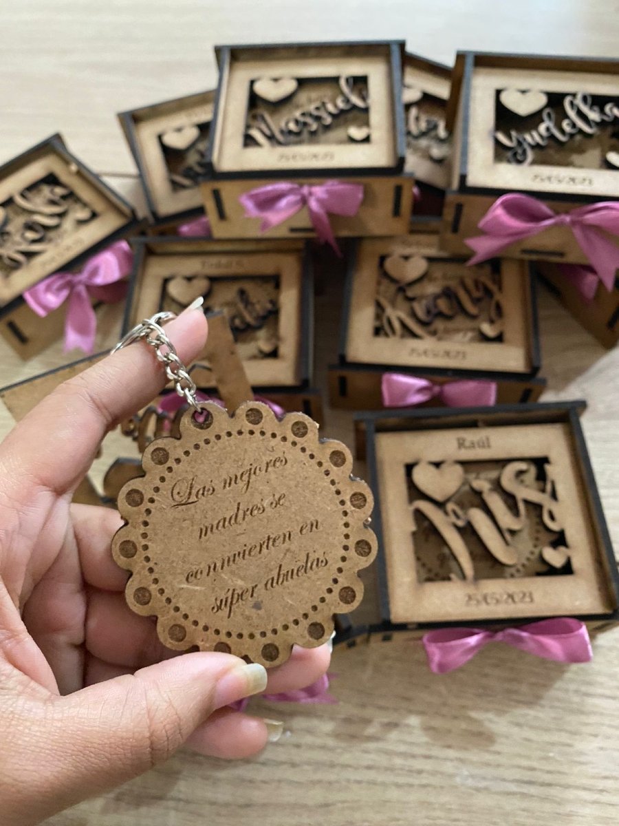 Set de Llaveros con forma de ángel para bautizo personalizados - Felt Craft RD