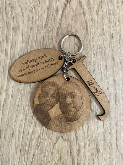 Set Llaveros Papá Grabado - Felt Craft RD