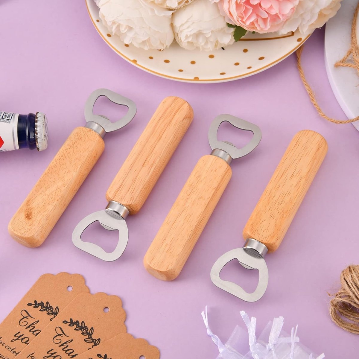 Set souvenir baby shower destapador personalizado en madera - Felt Craft RD
