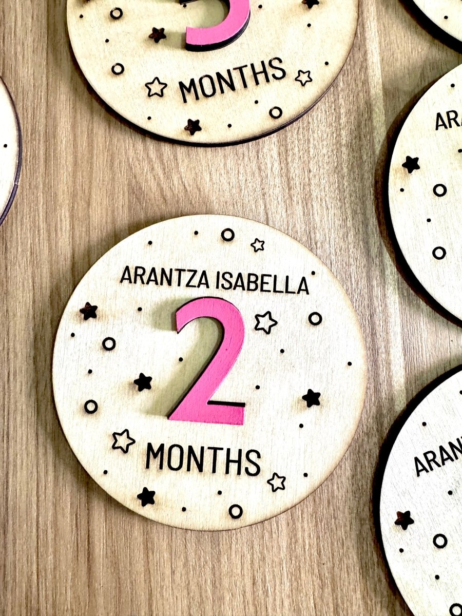 Set tags para fotografia bebe - Felt Craft RD