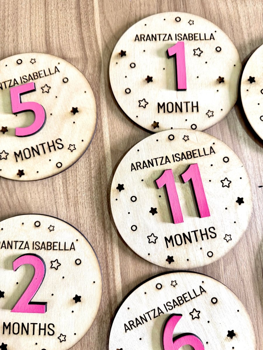 Set tags para fotografia bebe - Felt Craft RD