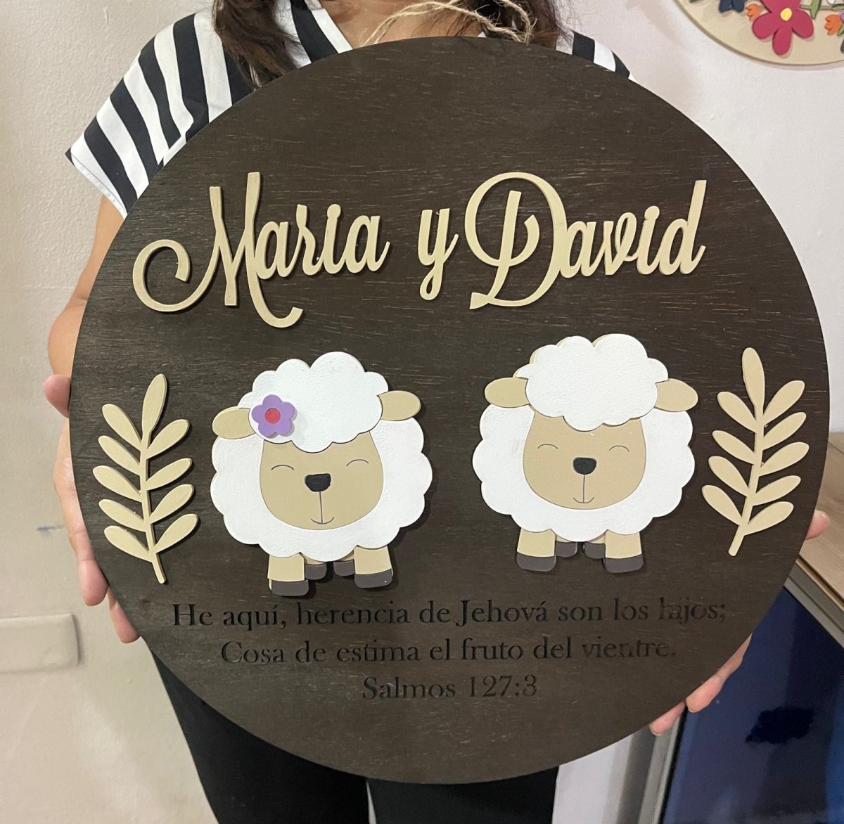 Sheeps Babies Baby boy girl kids room decor - Felt Craft RD