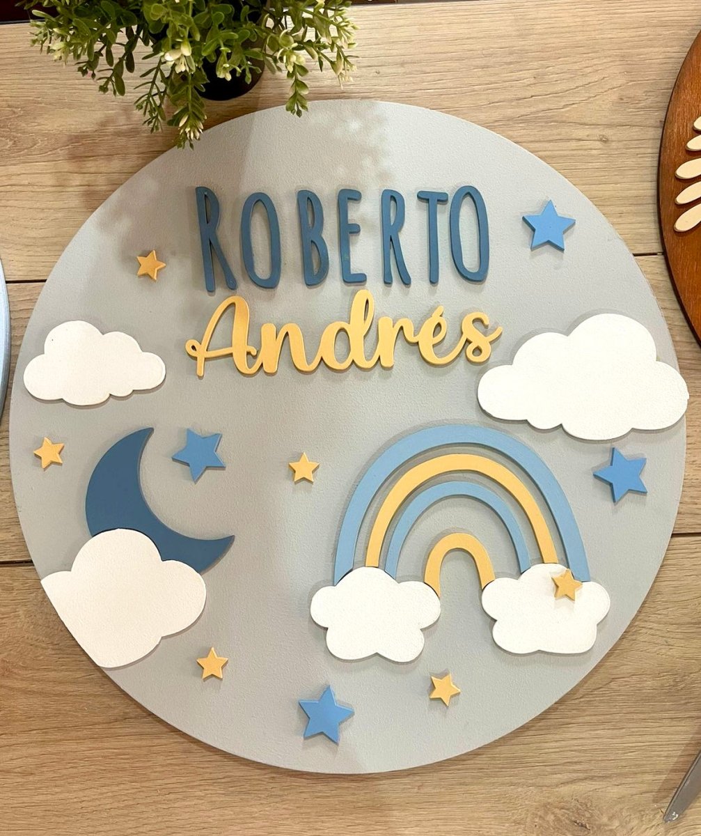 Shining Rainbow Baby Boy Nursery Decor - Felt Craft RD