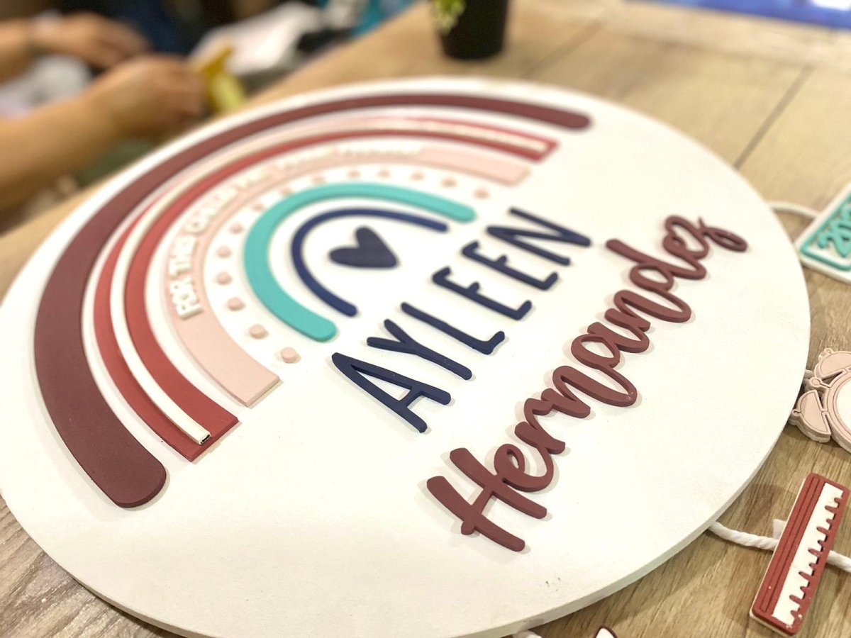 Shining Rainbow Clouds baby Girl Pink nursery decor - Felt Craft RD