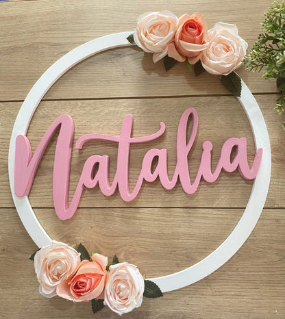 Simple Flowers Baby girl door Hanger - Felt Craft RD