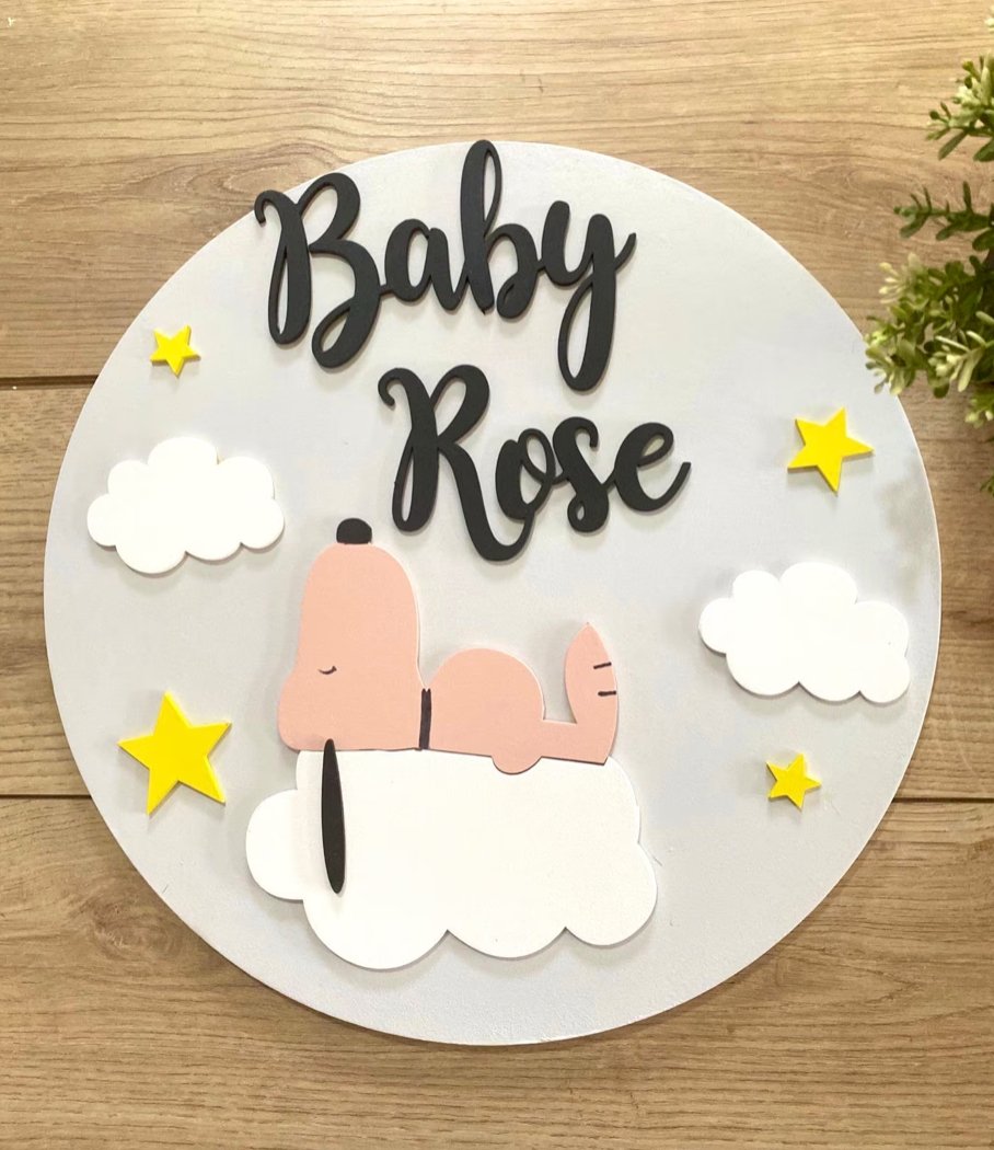 Snoopy Baby Boy girl Wall Hanging - Felt Craft RD