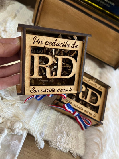 Souvenir caja en madera dominicana - Felt Craft RD