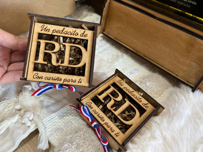 Souvenir caja en madera dominicana - Felt Craft RD