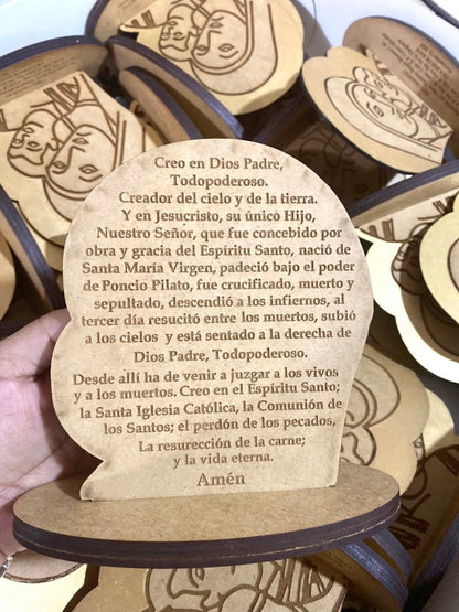 Souvenir católico para mesa personalizado de madera en Santo Domingo - Felt Craft RD